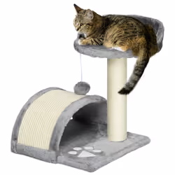 PawHut Cat Tree, Kitten Scratcher w/ Scratching Post, Toy Ball - Grey - Additional view 8