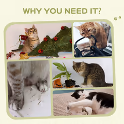 PawHut 58cm Cat Scratching Post for Corner Wall w/ Covered Plush, Play Balls - Additional view 5