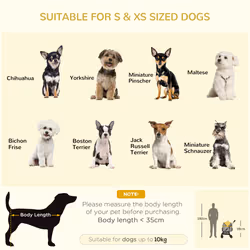PawHut Detachable Pet Stroller with Rain Cover for Small and Tiny Dogs, Yellow