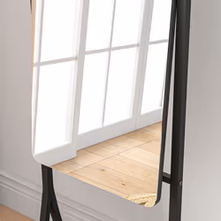 HOMCOM Freestanding Full Length Mirror Adjustable Full Body Mirror w/ Shelf - Additional view 6