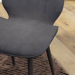 HOMCOM Dining Chairs Set of 2, Upholstered Kitchen Chairs with Metal Legs, Grey - Additional view 6