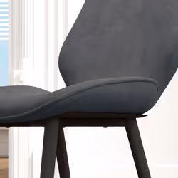 HOMCOM Dining Chairs Set of 2, Upholstered Kitchen Chairs with Metal Legs, Grey - Additional view 7