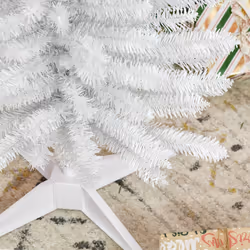 HOMCOM 5FT Pencil Artificial Christmas Tree with Solid Stand Tips White - Additional view 6
