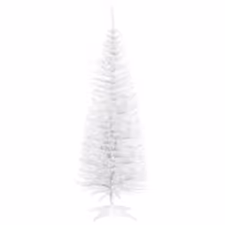 HOMCOM 5FT Pencil Artificial Christmas Tree with Solid Stand Tips White - Additional view 8