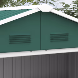 Outsunny 6.5x3.5ft Metal Garden Shed for Garden and Outdoor Storage, Green - Additional view 6