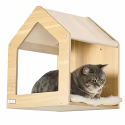 PawHut 8 Piece Cat Shelves Set with Cat House, 3 Perches - Additional view 6