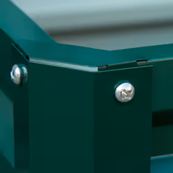 Outsunny Set of 2 Raised Garden Bed Galvanised Planter Box, Green - Additional view 5