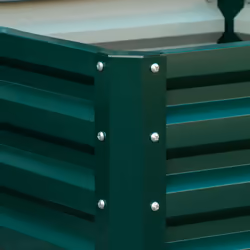 Outsunny Set of 2 Raised Garden Bed Galvanised Planter Box, Green - Additional view 6