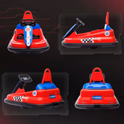 HOMCOM 6V Kids Bumper Car, 360 Rotation Waltz Car w/ 2 Speeds - Red