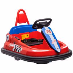 HOMCOM 6V Kids Bumper Car, 360 Rotation Waltz Car w/ 2 Speeds - Red - Additional view 4