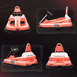 HOMCOM 6V Kids Bumper Car, 360 Rotation Waltz Car w/ 2 Speeds - Pink - Additional view 6