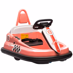 HOMCOM 6V Kids Bumper Car, 360 Rotation Waltz Car w/ 2 Speeds - Pink - Additional view 8