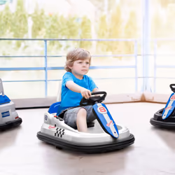 HOMCOM 6V Kids Bumper Car, 360 Rotation Waltz Car w/ 2 Speeds - White