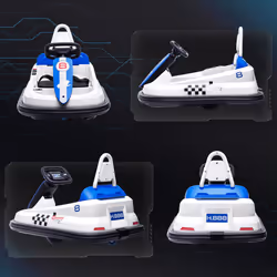 HOMCOM 6V Kids Bumper Car, 360 Rotation Waltz Car w/ 2 Speeds - White - Additional view 6