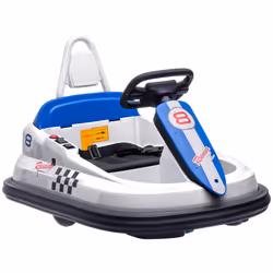 HOMCOM 6V Kids Bumper Car, 360 Rotation Waltz Car w/ 2 Speeds - White - Additional view 8