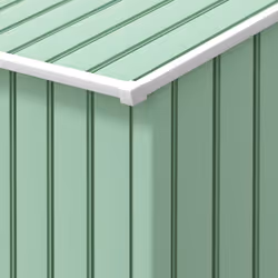 Outsunny 7 x 4ft Garden Shed Storage with Foundation Kit and Vents Light Green - Additional view 6
