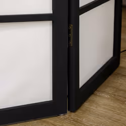 HOMCOM Folding Room Divider 3 Panel Privacy Screen Protector with Wooden Frame - Additional view 8