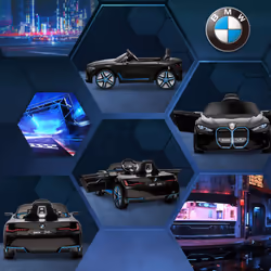 HOMCOM BMW i4 Licensed 12V Kids Electric Ride-On Car w/ Remote Control - Black - Additional view 6