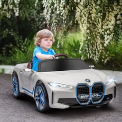 HOMCOM BMW i4 Licensed 12V Kids Electric Ride-On Car w/ Remote Control - White