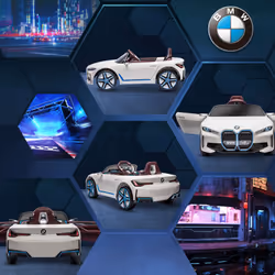 HOMCOM BMW i4 Licensed 12V Kids Electric Ride-On Car w/ Remote Control - White - Additional view 6