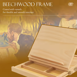 Vinsetto Wooden Table Easel Box with Storage Portable Folding Artist Easel