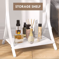 HOMCOM LED Lighted Full Length Mirror, Floor Standing Mirror with Storage Shelf - Additional view 6