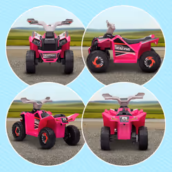 HOMCOM Electric Quad Bike, 6V Kids Ride-On ATV, for Ages 18-36 Months - Pink - Additional view 7