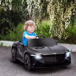 HOMCOM Bentley Bacalar Licensed 12V Kids Electric Ride-On w/ Remote - Black