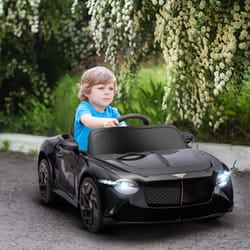 HOMCOM Bentley Bacalar Licensed 12V Kids Electric Ride-On w/ Remote - Black