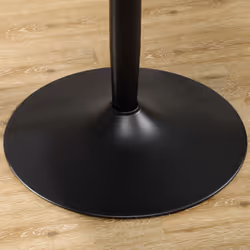 HOMCOM Round Dining Table w/ Steel Base, Non-slip Pad for Living Room Black - Additional view 5