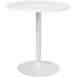 HOMCOM Round Dining Table w/ Steel Base, Non-slip Pad for Living Room White - Additional view 8