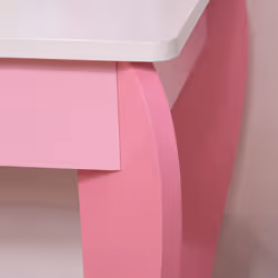 HOMCOM Girls Dressing Table with Mirror, Stool, Pretend Play Toy - Additional view 7