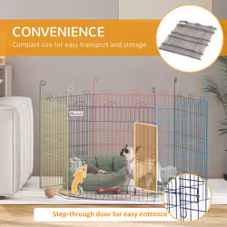 PawHut Pet Playpen Dog Puppy Crate Kennel w/ Door - Additional view 6