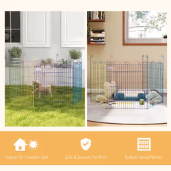 PawHut Pet Playpen Dog Puppy Crate Kennel w/ Door - Additional view 7