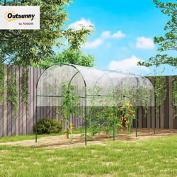 Outsunny Tomato Greenhouse with Top Tap, Pointed Bottom and Guy Ropes, Clear