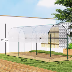 Outsunny Tomato Greenhouse with Top Tap, Pointed Bottom and Guy Ropes, Clear