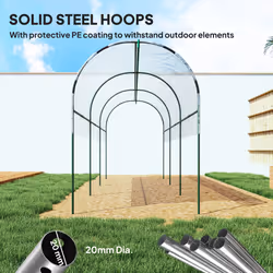 Outsunny Tomato Greenhouse with Top Tap, Pointed Bottom and Guy Ropes, Clear - Additional view 4