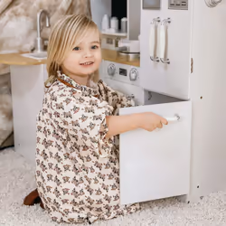 HOMCOM Kids Kitchen Playset, Toy Kitchen w/ Full Accessories - White - Additional view 6