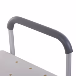 HOMCOM Height Adjustable Shower Chair with Suction Cup Feet Armrest Backrest - Additional view 7