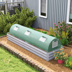 Outsunny PE Mini Greenhouse, 3 M Portable Tunnel Green House w/ 5 Mesh Windows - Additional view 7