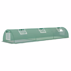 Outsunny PE Mini Greenhouse, 3 M Portable Tunnel Green House w/ 5 Mesh Windows - Additional view 8