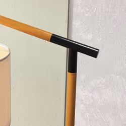 HOMCOM Floor Lamp with 350 Rotating Lampshade, LED Bulb Included, Brown - Additional view 6