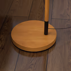 HOMCOM Floor Lamp with 350 Rotating Lampshade, LED Bulb Included, Brown - Additional view 7