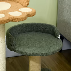 PawHut Small Cat Tree for Indoor Cats, Scratching Posts with Two Beds, Toy Ball - Additional view 6