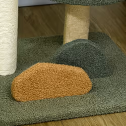 PawHut Small Cat Tree for Indoor Cats, Scratching Posts with Two Beds, Toy Ball - Additional view 7
