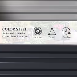 Outsunny Set of 2 Raised Garden Bed Galvanised Planter Box, Grey