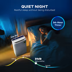 HOMCOM 16L/Day Quiet Air Dehumidifier with Purifier, UVC, Ioniser, Timer, White - Additional view 5