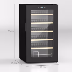 24 Bottles Wine Fridge with Glass Door Digital Touch Screen Control LED Light - Additional view 8