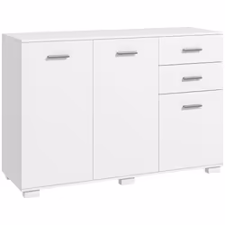 HOMCOM Modern Sideboard Kitchen Storage Cabinet with 2 Drawers, White - Additional view 8