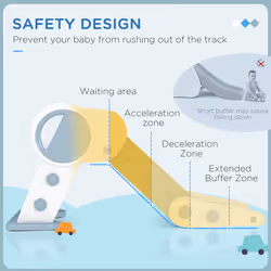 AIYAPLAY Foldable Kids Slide, Baby Slide for 1.5-3 Years, Grey
